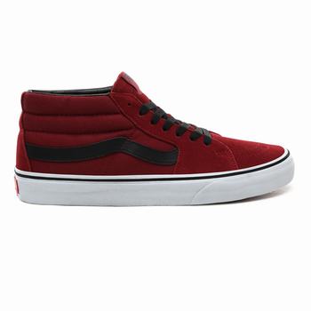 Damske Kotnikove Tenisky Vans Sk8-Mid Červené/Biele VA91RLIXJ